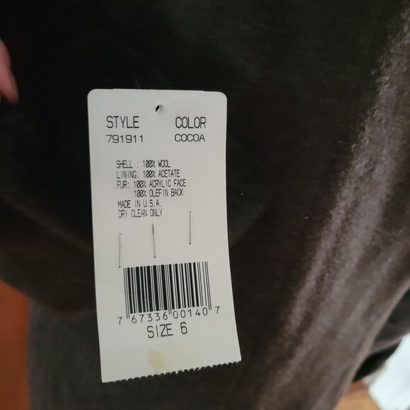 Albert Nipon Studio Womens Wool Coat With Hood Size 6 Charcoal Gray - Picture 4 of 5